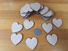 30x Wooden Heart shapes Laser