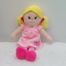 Argos Soft Toy Dolly Doll Plush blonde Hair pink watermelon melon Dress  12.5"