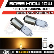2x H10W 10W BA9S BMW Angel Eyes Parking Light Halo Rings Clear Halogen Bulbs UK
