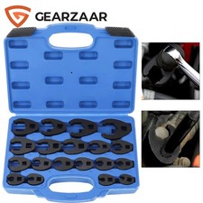 19PCS Crowfoot Wrench Set Metric Crows Foot 8-32mm Flare Nut Wrench Set Tool Kit