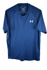 UNDER ARMOUR Blue Sports T-Shirt size S Mens Loose Training Casual Outdoors