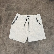 Grey & Black Hollister Men’s Small Jogger Shorts With Drawstring And Pockets