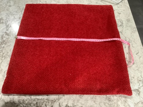 Red chenille cushion cover - cushion,