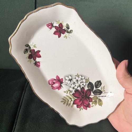 Vintage floral rose - rose, bone