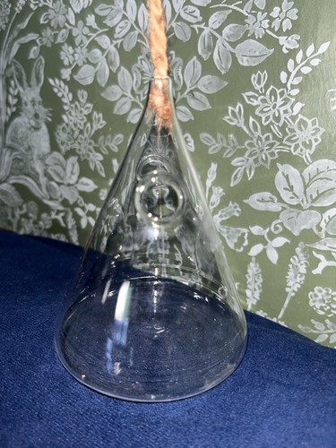 Small glass hanging vase - small,