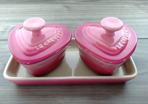 Creuset rose quartz heart - le,