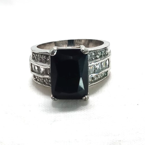 Men faceted emerald cut - men's,