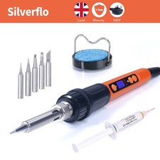 Soldering Iron Kit 100W Digital LCD Welding Iron Tool Tips Temperature Adjusted