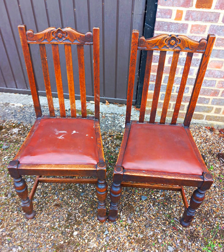 Set antique oak dining - of,