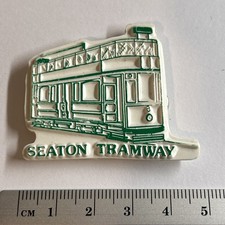 Collectible Advertising Plastic Pin Badge Seaton Tramway tram interest 