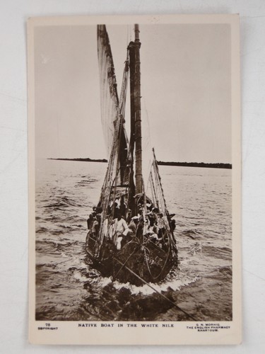 Native boat white - boat, nile