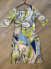 Emilio Pucci Blue Geometric mod 60’s dress size 38 (S) 10/12