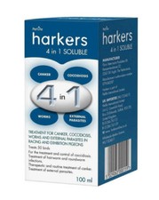 HARKERS 4 IN 1 SOLUBLE 100ML PIGEON CANKER TREATMENT COCCIDIOSIS WORM MITE LICE