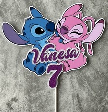 Stitch And Angel cake topper