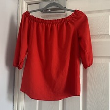 F&F Tesco orange off the shoulder top size 8 