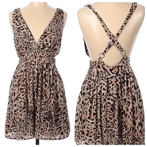 Leopard print suspender - suspender, back