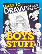 Learn To Draw For Kids Ages 6-9 Boys Stuff: Drawing Grid Activit