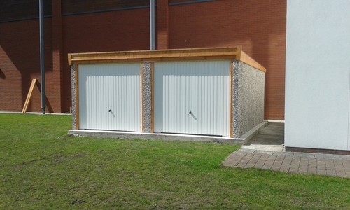 Pent roof double concrete - roof,