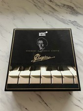 Montblanc Meisterstuck 145P Chopin Fountain Pen F Nib 14K Gold Tip Platinum Trim