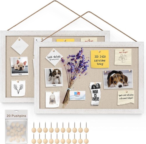 Cork board with linen 40x30cm - board,