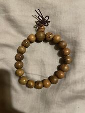 WOOD BRACELET LINK WRIST TIBETAN BUDDHIST SANDALWOOD BEADS PRAYER MALA IN OAK
