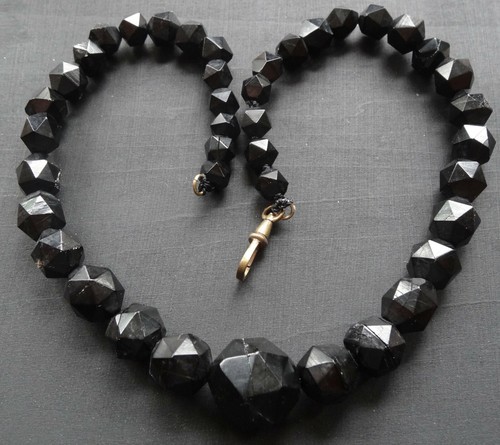 Antique victorian whitby - antique, jet