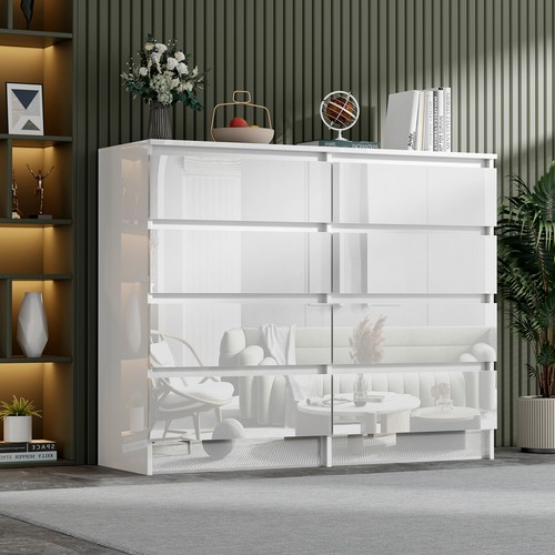 High gloss chest drawer - high, of