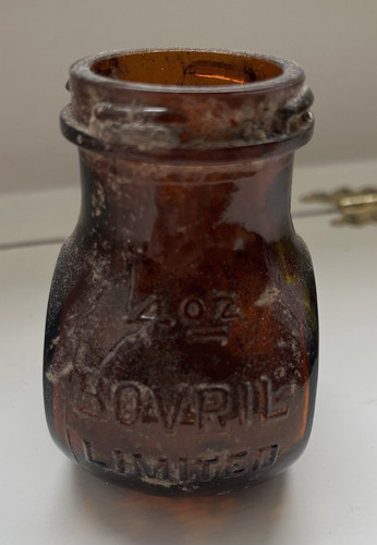 Bovril vintage amber glass - vintage,