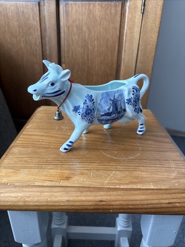 Vintage delft blue - vintage, cow