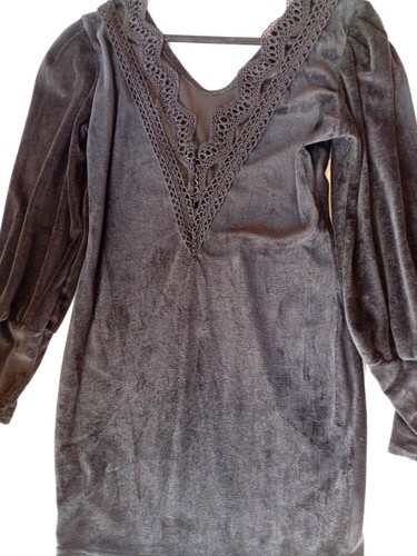 Black velour dress with - dress,