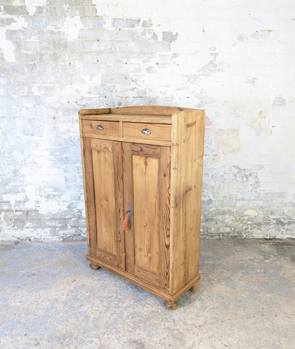 Antique pine vertigo cabinet - antique,