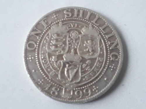 Silver one shilling 1899 - silver,