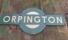 Orpington Enamel Target Railway Sign C 1920 Southern Railway Original 