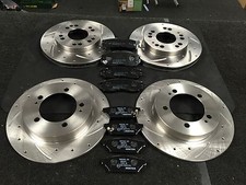 FOR MITSUBISHI FTO 1.8 2.0 GR DISC DRILLED GROOVED MINTEX BRAKE PAD FRONT REAR