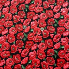 Red Poppy Poppies Print 100%