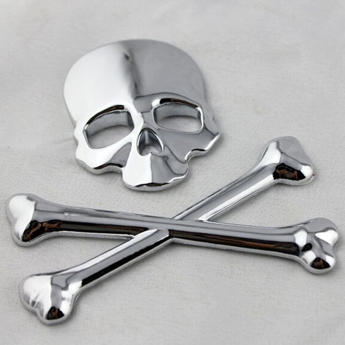 Metal skull head bone - 3d,