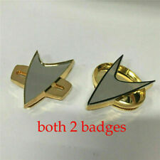 ST The Next Generation Badge Voyager Communicator Pin Magnet Brooch Set