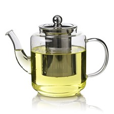 Heat Resistant Glass Teapot Infuser Strainer Coffee Tea Leaf Borosilicate 1200ml