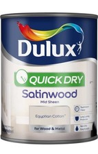 Dulux Wood Metal Interior Satinwood NonDrip Paint 750ml Egyptian Cotton #M