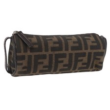 FENDI Zucca Canvas Pouch Black