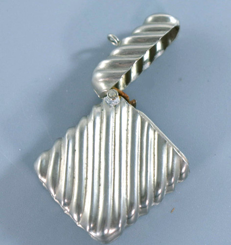 Antique silver plate ribbed - plate,