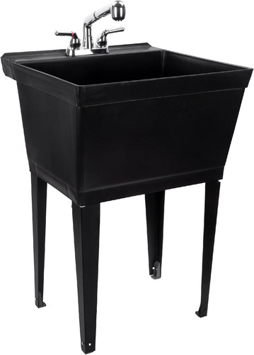 Black utility sink - black,