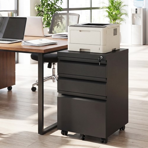 Drawer rolling metal file - 3-drawer,