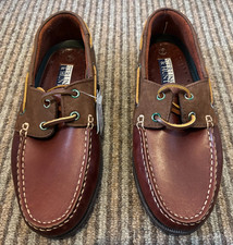 Sterling Hunt Boat Shoes Hand Stitched Leather Laces 7/41 BNWT £48.99 Tan/Brown