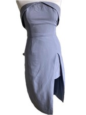 Lavish Alice Strapless Lilac/Cornflower Blue Occasion Dress UK 8