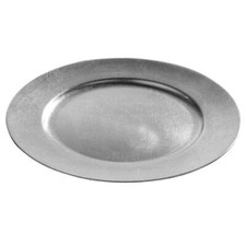 Silver charger plate - silver,
