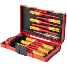 13pc VDE Insulated Screwdriver Pozi Philips Flat Interchangeable Insulated Tools