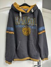 KANGOL Authentic Heritage Distress Size L Hoodie Sweatshirt Front Pouch VINTAGE