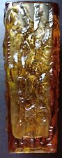 Czech Glass Vase Moravia Sklo Union Amber Glass Vase Vintage by Vladislav Urban 