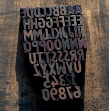 A-Z alphabet 18mm letterpress
